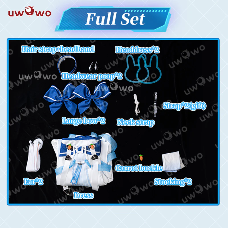 Uwowo Azur Lane Laffey II Bunny Cosplay Costume - Image 3