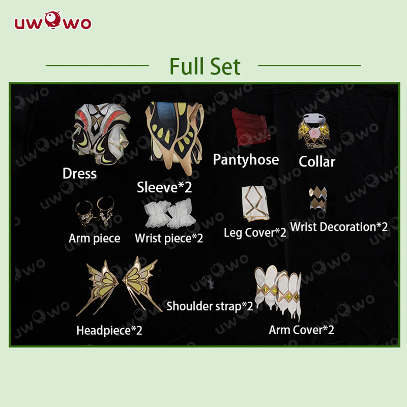 INSTOCK S-3XL Uwowo Code Geass: C.C. CC Butterfly Gown Cosplay Costume - Image 7