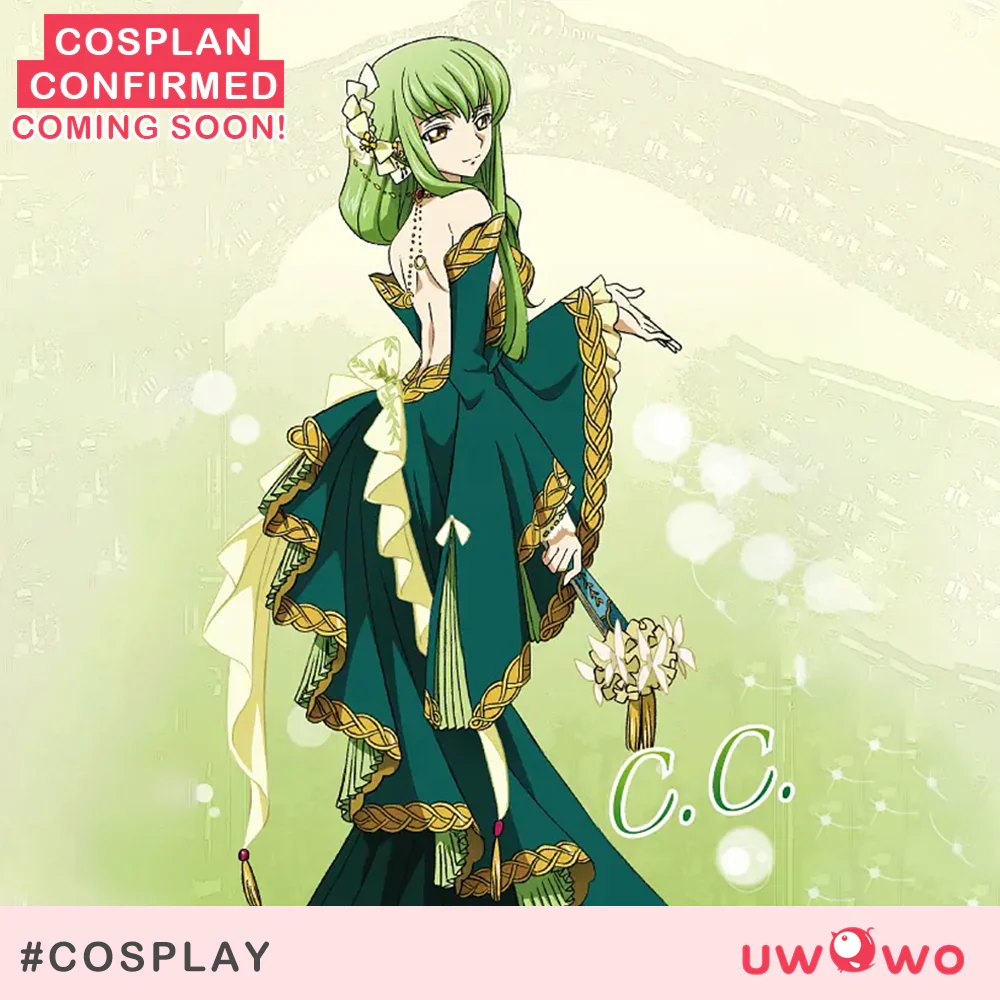 S-3XL INSTOCK Uwowo Code Geass: C.C. CC Court Style Gown Cosplay Costume - Image 5