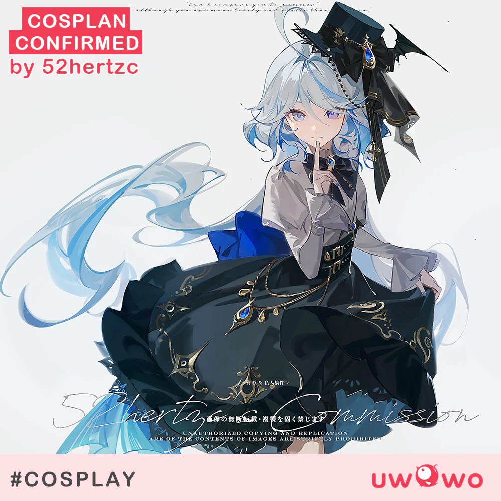 [Last Batch] INSTOCK-Uwowo Genshin Impact Fanart Furina Modern British Style Cosplay Costume - Image 2