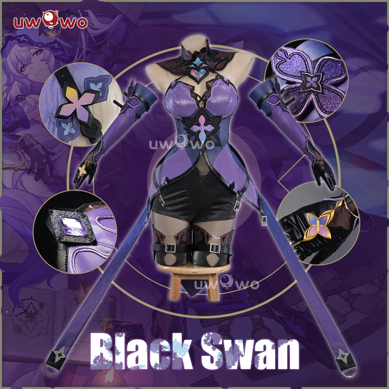 Uwowo Honkai Star Rail Black Swan Halloween Cosplay Costume - Image 2