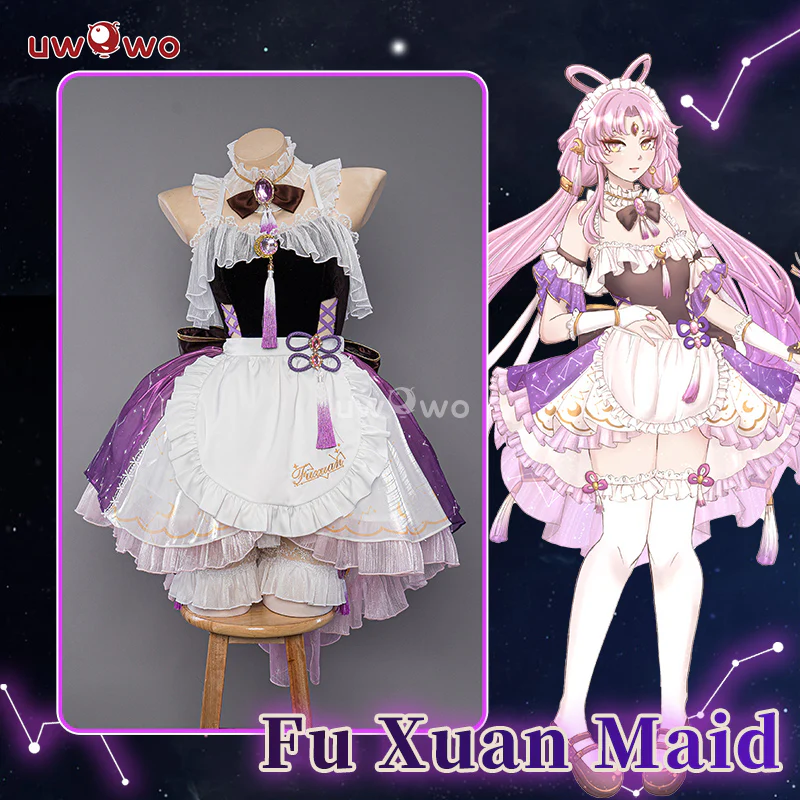 [Last Batch]【In Stock】Uwowo Honkai Star Rail Fanart Fuxuan Maid Fox Cosplay Costume - Image 3