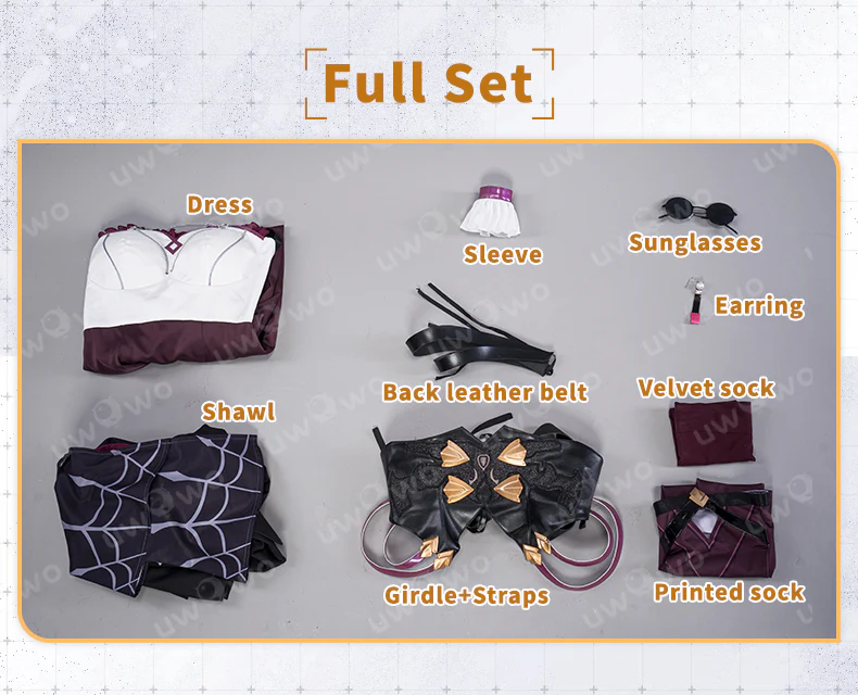 [Last Batch] INSTOCK-Uwowo Honkai Star Rail Fanart Kafka Qipao Dress Cheongsam Cosplay Costume - Image 6