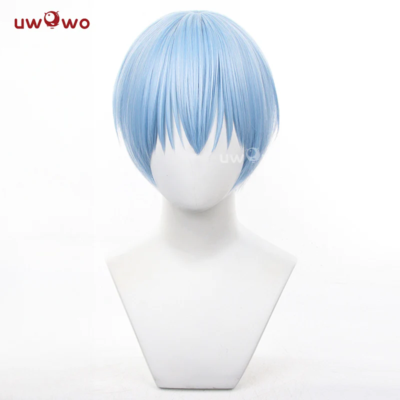 Uwowo Anime Frieren: Beyond Journey's End Himmel Cosplay Wig Short Blue Hair - Image 2