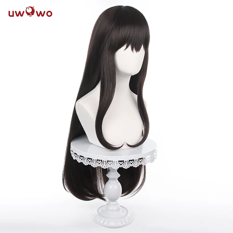 Uwowo Anime Lycoris Recoil Cosplay Wig Inoue Takina Cosplay Wig Long Black Hair - Image 2