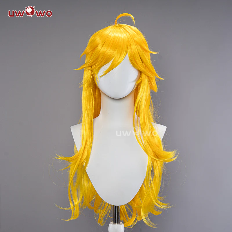 Uwowo Anime Panty & Stocking with Garterbelt Panty Angel Cosplay Wig Yellow Long Hair