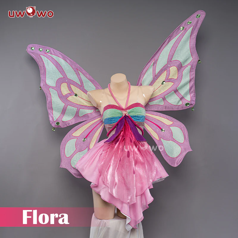 S-3XL INSTOCK Uwowo Flora Cosplay Princess Wings Cosplay Fairy Club Costumes - Image 3