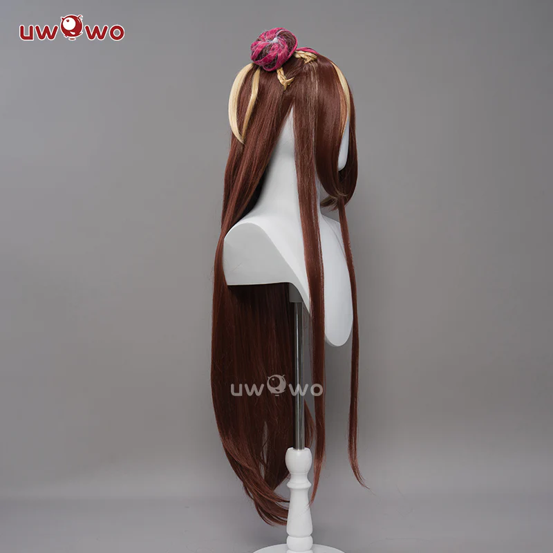 Uwowo Flora Princess Wings Fairy Club Cosplay Wig Long Brwon Hair - Image 2