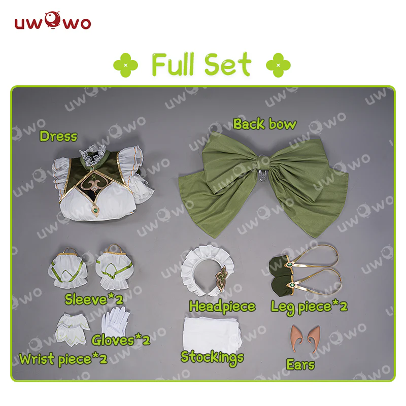 [Last Batch]【In Stock】Uwowo Game Genshin Impact Fanart Cosplay Nahida Cute Maid Ver Cosplay Costume - Image 6