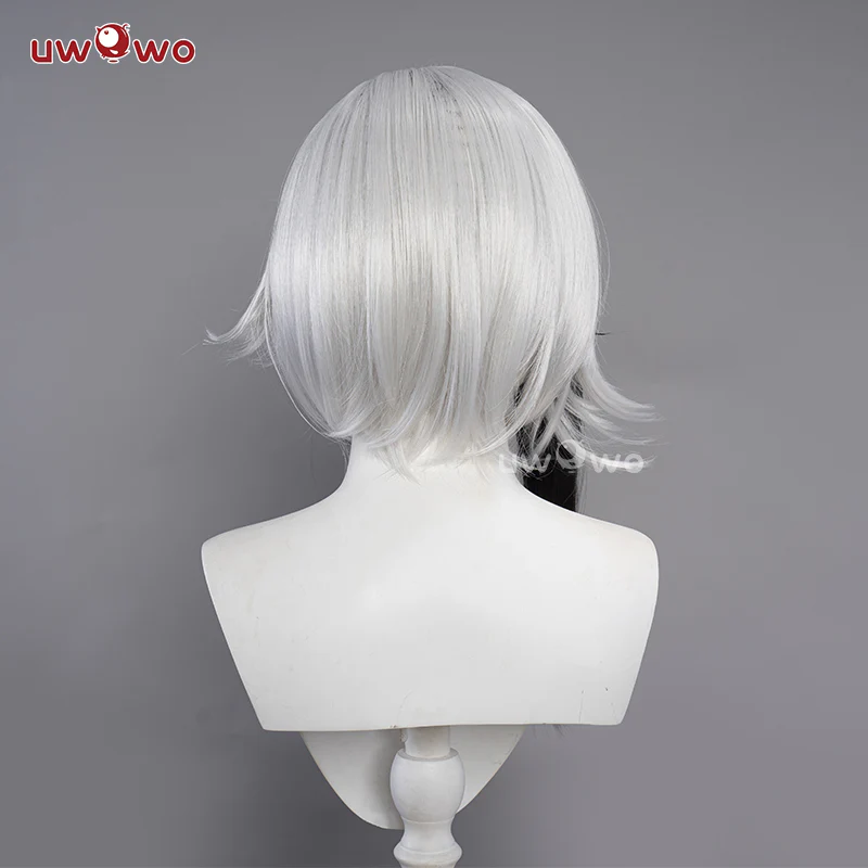 Uwowo Game Genshin Impact Fatui Cosplay Wig Arlecchino Wig Short Hair - Image 4
