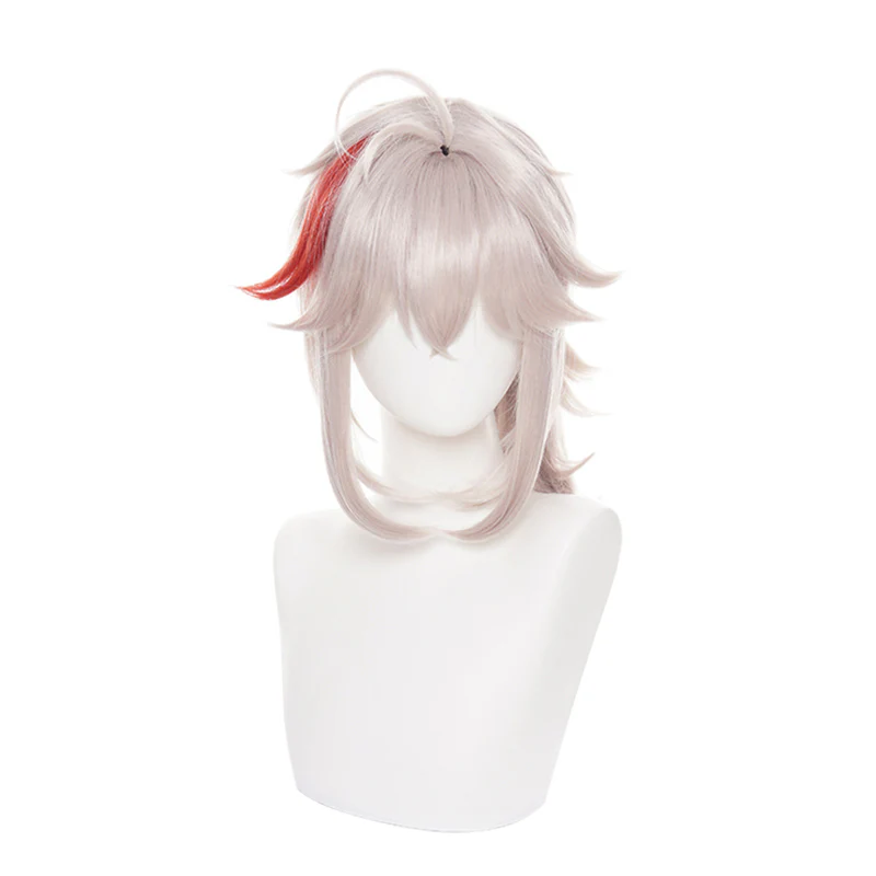 Uwowo Game Genshin Impact Kaedehara Kazuha Cosplay Wig 40cm Gray Short Hair - Image 4