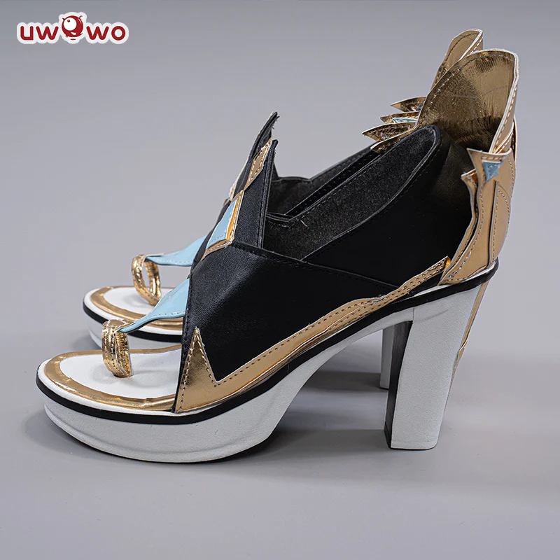 Uwowo Game Genshin Impact Liyue Cryo Shenhe Cosplay Costume Shoes - Image 4