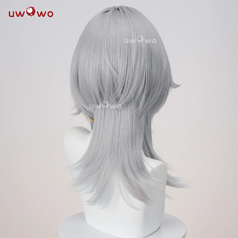 【Pre-sale】Uwowo Honkai: Star Rail Cifera Cosplay Wig Middle Light Gray Hair - Image 3