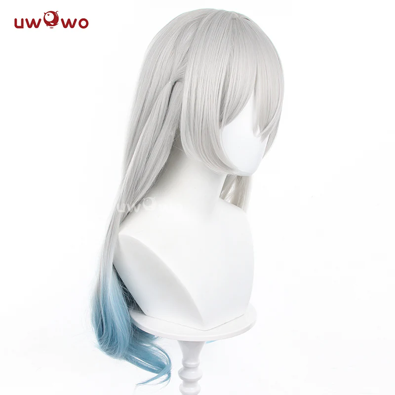 Uwowo Honkai Star Rail Firefly Cosplay Wig Long Silver Blue Hair - Image 4