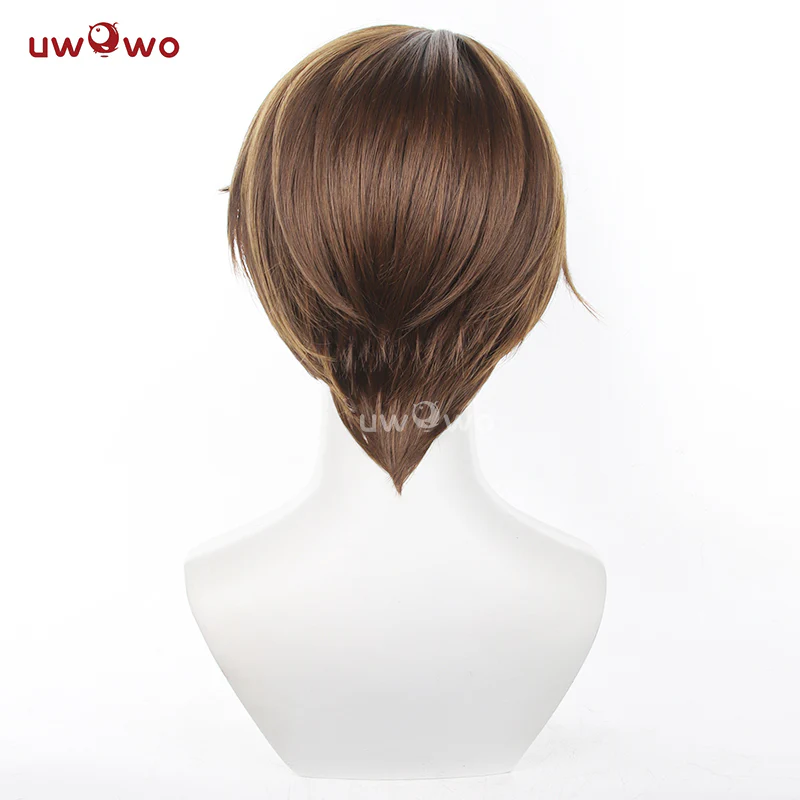 Uwowo Honkai: Star Rail Welt Cosplay Wig Short Brown Hair - Image 5