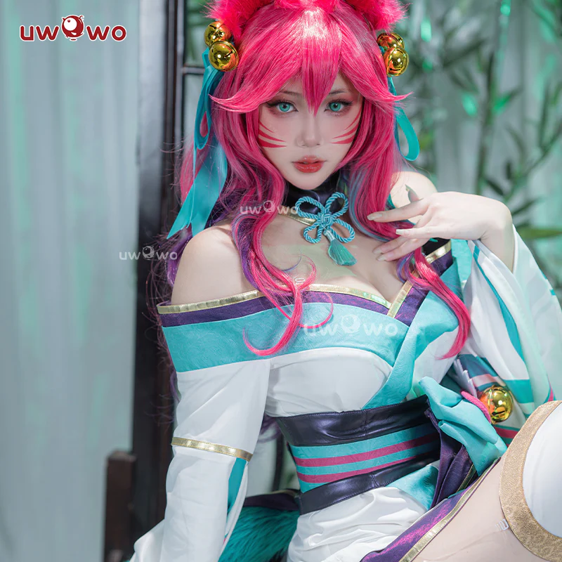 INSTOCK S-3XL Uwowo LOL Spirit Blossom Ahri ASU The Nine-Tailed Fox Halloween Cosplay Costume - Image 3