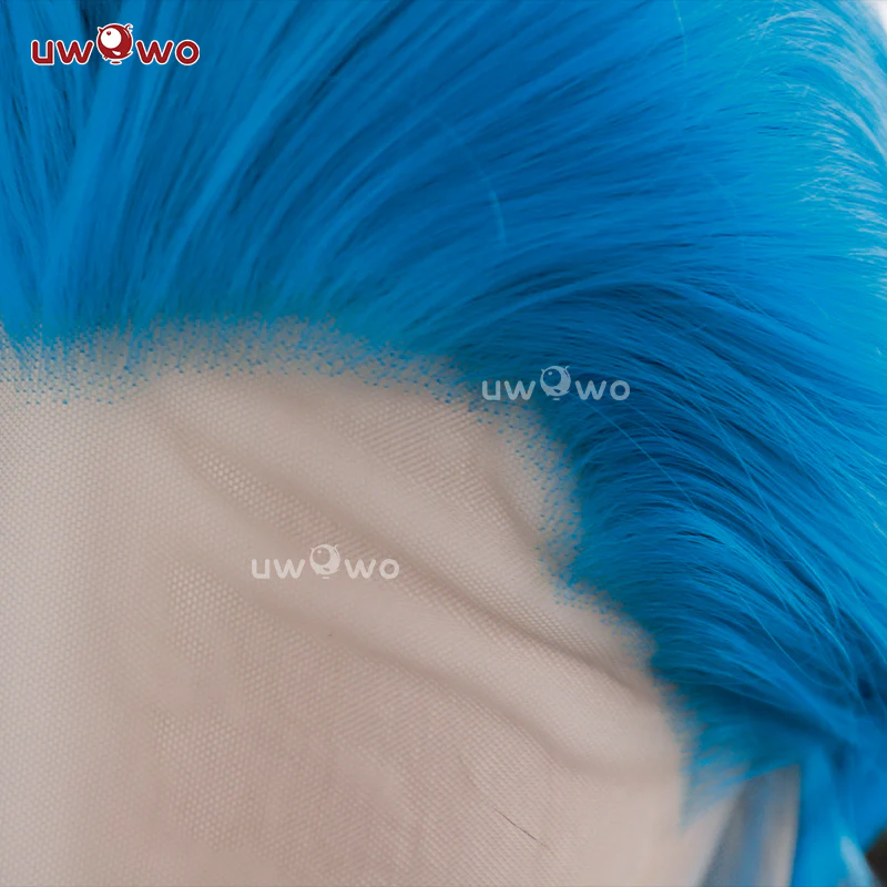 【Pre-sale】Uwowo LOL: Arcane Fractured Jinx Cosplay Costume Wig Long Blue Hair - Image 4