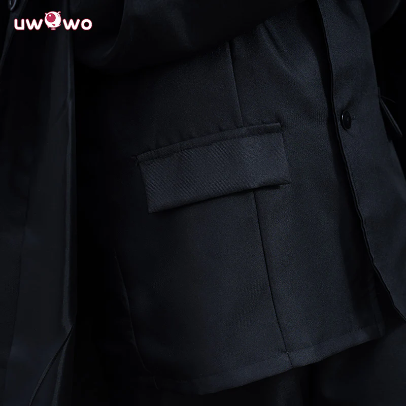 Uwowo Collab Series: Anime Bungou Stray Dogs Dazai Osamu Dark Era Black Suit Cosplay Costume - Image 5