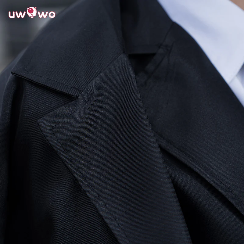 Uwowo Collab Series: Anime Bungou Stray Dogs Dazai Osamu Dark Era Black Suit Cosplay Costume - Image 6