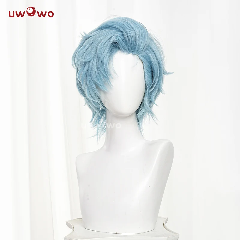 Uwowo Anime Oshi no Ko Season 2 Aqua Cosplay Wig Short Blue Hair - Image 2