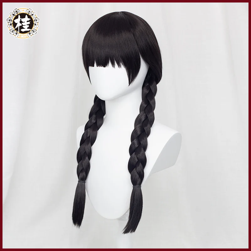 Uwowo BINDing Uzuki Momo 卯月桃子 Cosplay Wig 65cm Black Braids Hair - Image 3