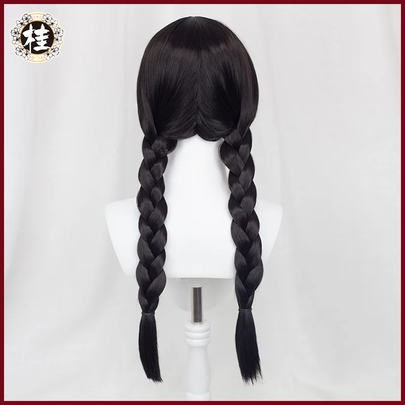 Uwowo BINDing Uzuki Momo 卯月桃子 Cosplay Wig 65cm Black Braids Hair - Image 4