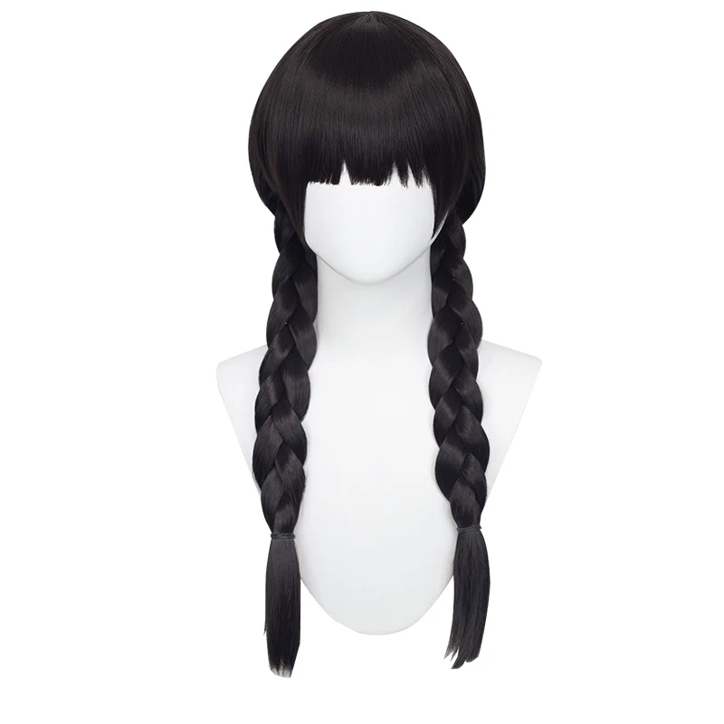 Uwowo BINDing Uzuki Momo 卯月桃子 Cosplay Wig 65cm Black Braids Hair - Image 5
