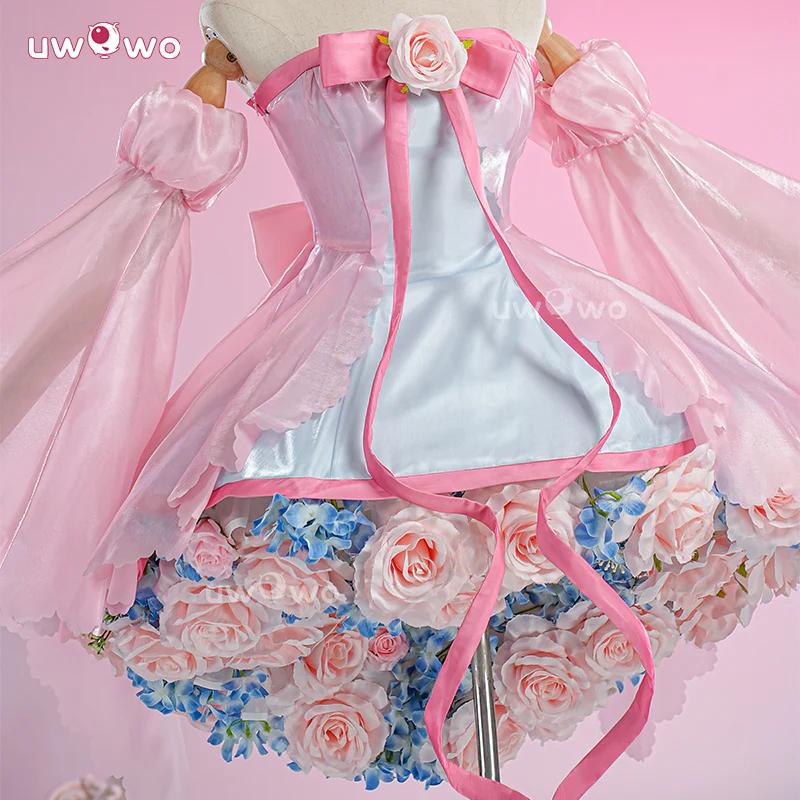 Uwowo Collab Series: Anime Sakura Flower Fairy Cardcaptor Sakura Cosplay Costume S-XL - Image 4