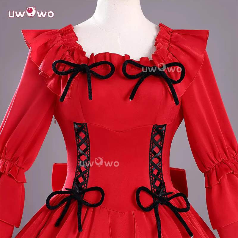 Uwowo Collab Series: Anime Scarlet El Vandimiona May I Ask for One Final Thing? Gown Cosplay Costume XS-3XL - Image 4