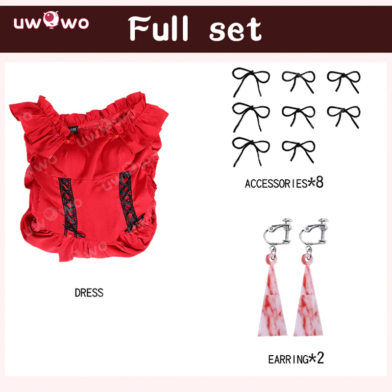 Uwowo Collab Series: Anime Scarlet El Vandimiona May I Ask for One Final Thing? Gown Cosplay Costume XS-3XL - Image 5