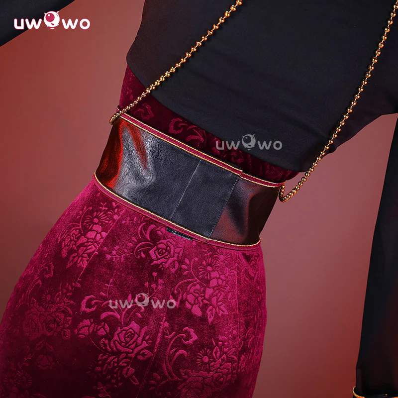 Uwowo Collab Series: Game 30 Anniversary Velvet Dress Cosplay Costume S-2XL - Image 4