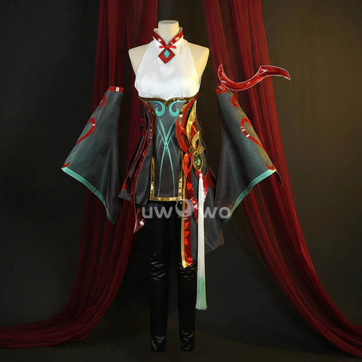Uwowo Collab Series: Game Female Cosplay Costume Green