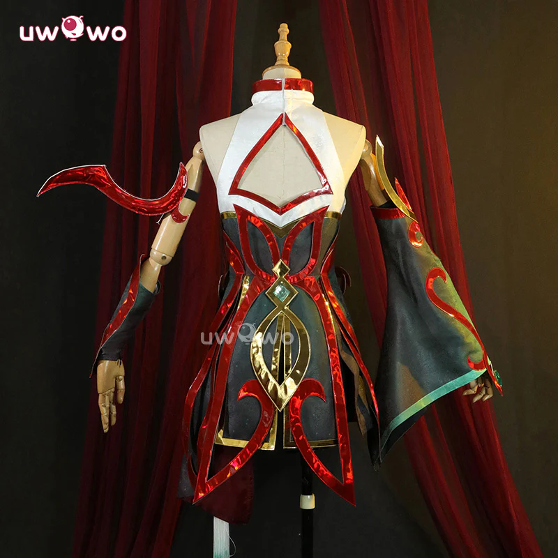 Uwowo Collab Series: Game Female Cosplay Costume Green - Image 2