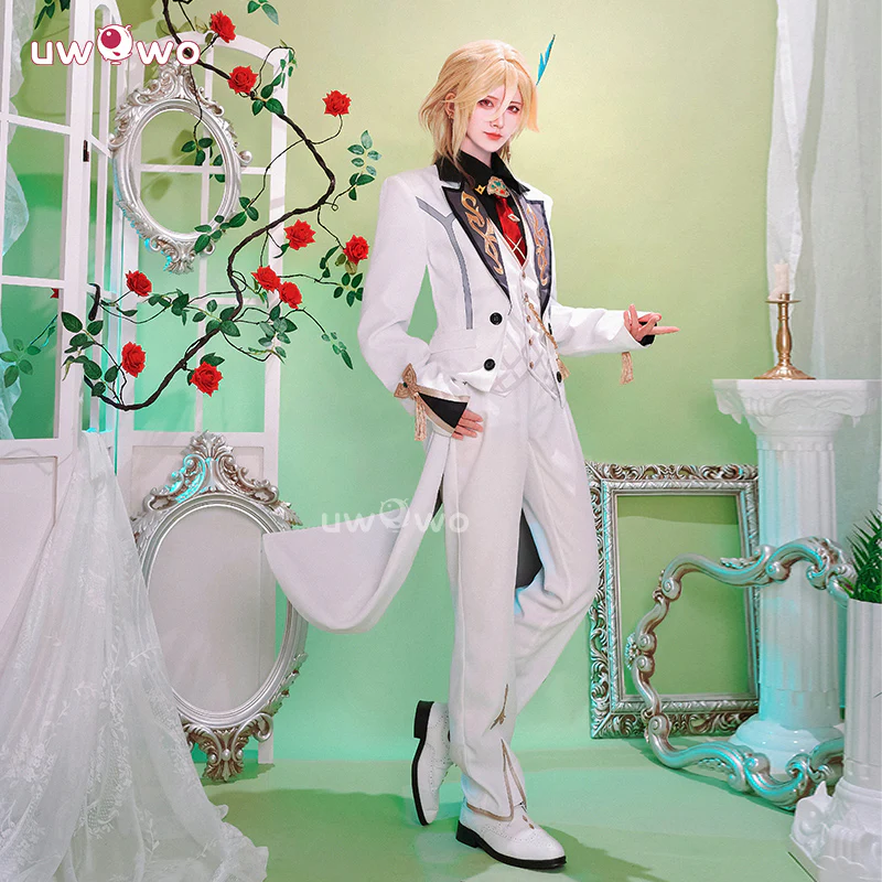 【Pre-sale】Uwowo Collab Series: Game Genshin Impact Kaveh White Suit Men Cosplay Costume - Image 3