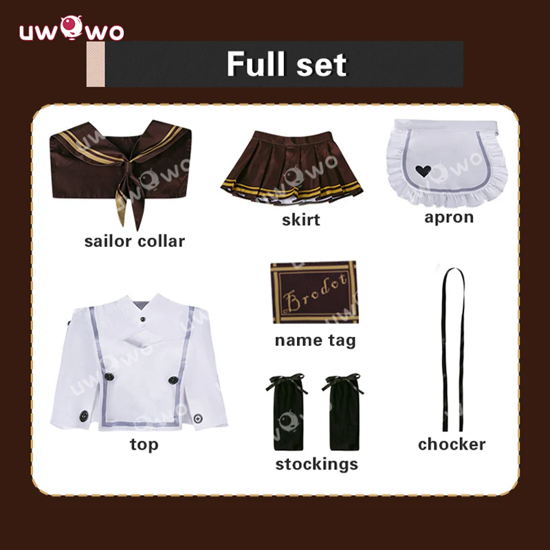 Uwowo Collab Series: Game NIKKE Bready Maid Cosplay Costume S-2XL - Image 6