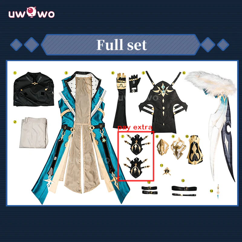 Uwowo Collab Series: Genshin Impact Varka Mondstadt Male Cosplay Costume XS-2XL - Image 6