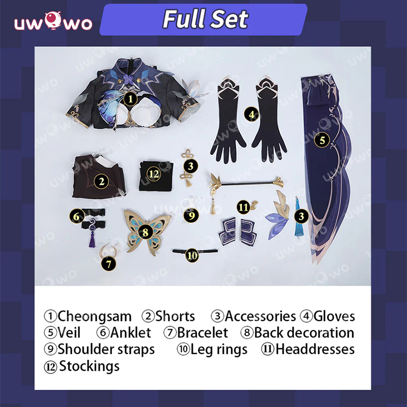 Uwowo Collab Series: Honkai Impact 3 Aponia Butterfly Dreams Cosplay Costume - Image 5