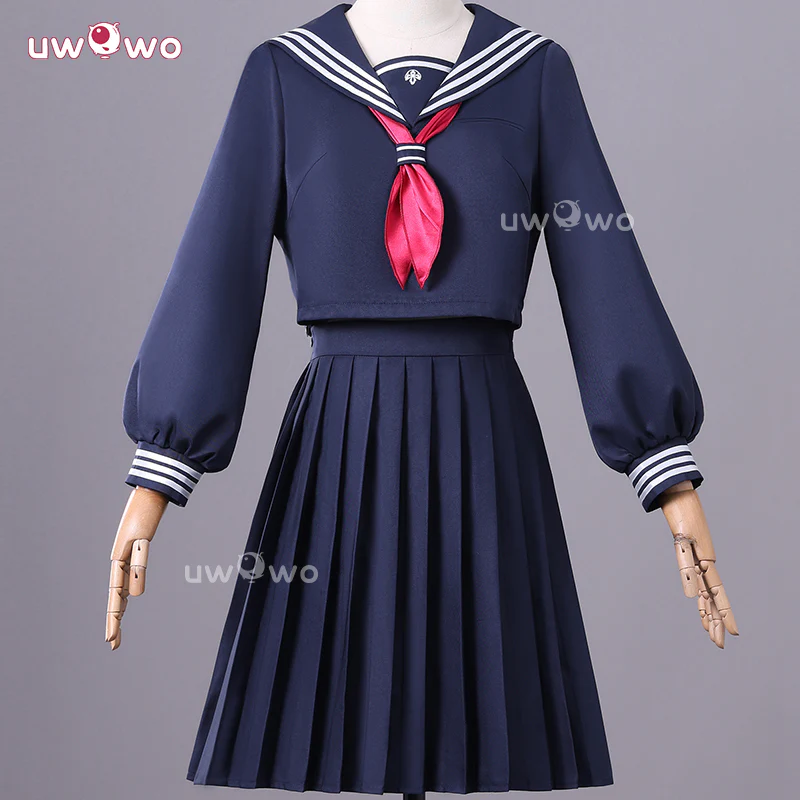 Uwowo Collab Series: Horror Game Fog Town Teen Girl Blue Sailor School Uniform Cosplay Costume XS-3XL - Image 2