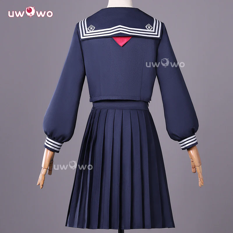 Uwowo Collab Series: Horror Game Fog Town Teen Girl Blue Sailor School Uniform Cosplay Costume XS-3XL - Image 3
