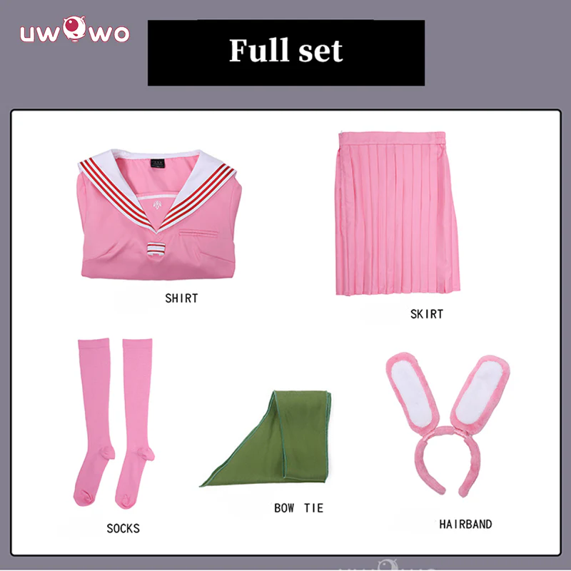 Uwowo Collab Series: Horror Game Fog Town Teen Girl Pink Rabbit Sailor School Uniform Cosplay Costume XS-3XL - Image 5
