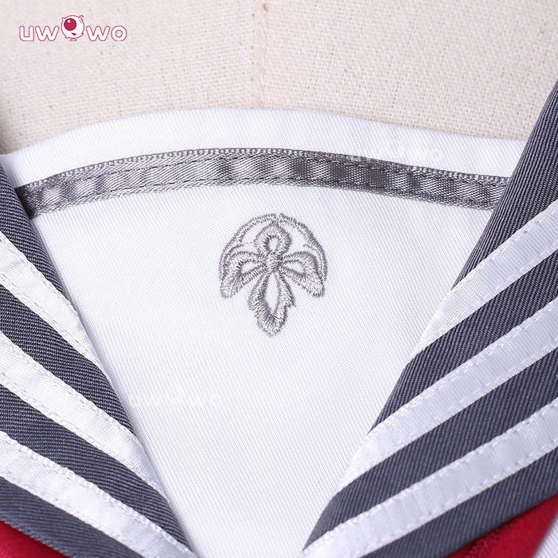 Uwowo Collab Series: Horror Game Fog Town Teen Girl White Sailor School Uniform Cosplay Costume XS-3XL - Image 3