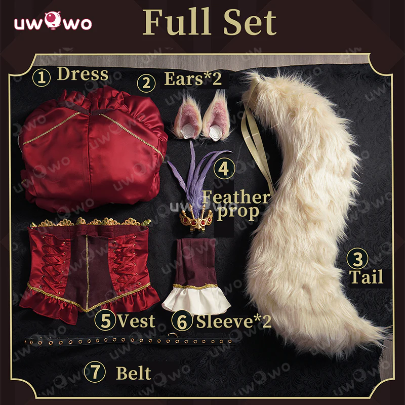 Uwowo Collab Series: Identity V Archduchess Bloody Queen Mary Cosplay Costume - Image 7