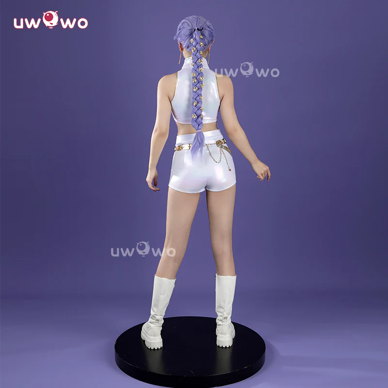 Uwowo Collab Series: Kpop White Holographic Performance Costume XS-3XL - Image 4