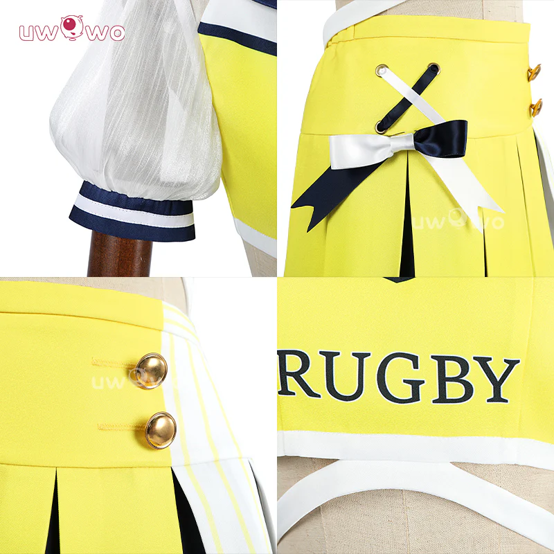 Uwowo Collab Series: Love Live ! Cheerleader Unawaken Cheer Girl Hoshizora Rin Cosplay Costume - Image 6