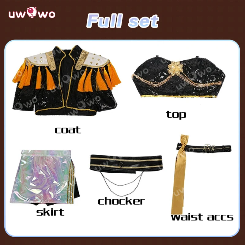 Uwowo Collab Series: Mira GOLDEN Performance Black Suit Cosplay Costume XS-3XL - Image 5