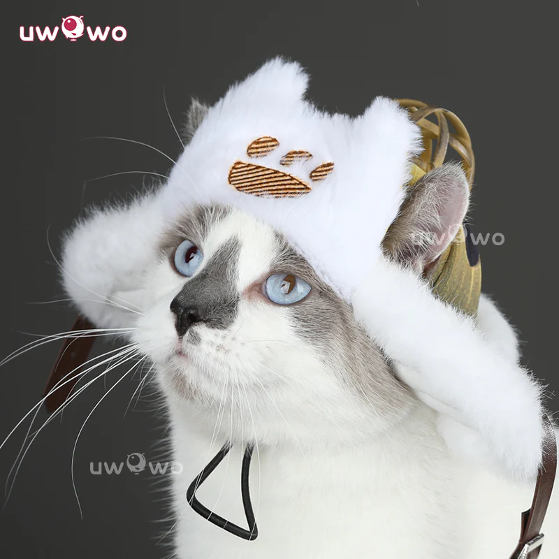Uwowo Collab Series: Monster Hunter Wilds Felyne Hats Cosplay Plush Cap - Image 3