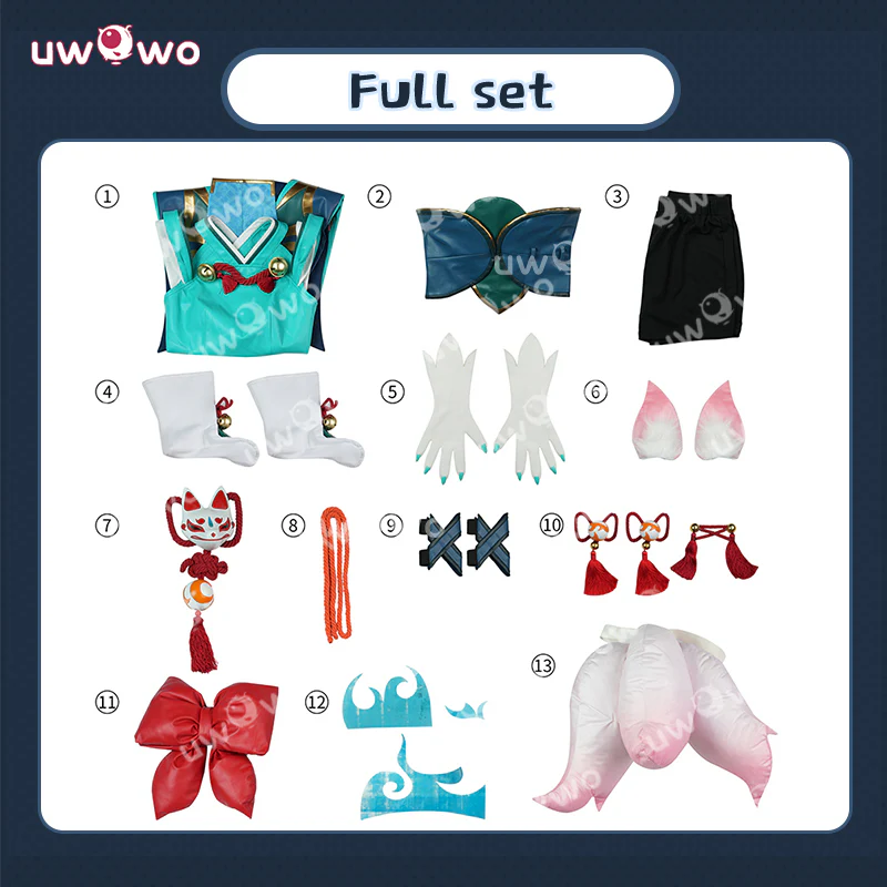 Uwowo Collab Series: Overwatch 2 Inari Kiriko Skin Yokai Cosplay Cosutme XS-2XL - Image 4
