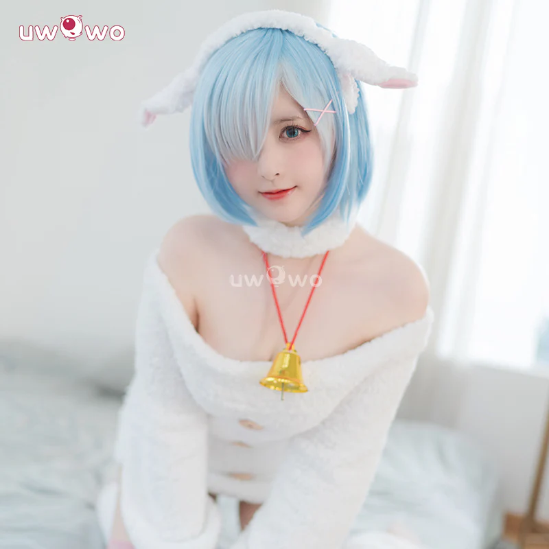 Uwowo Collab Series:Re:Zero Lost in Memories Rem Furry Sheep Cosplay Costume - Image 3