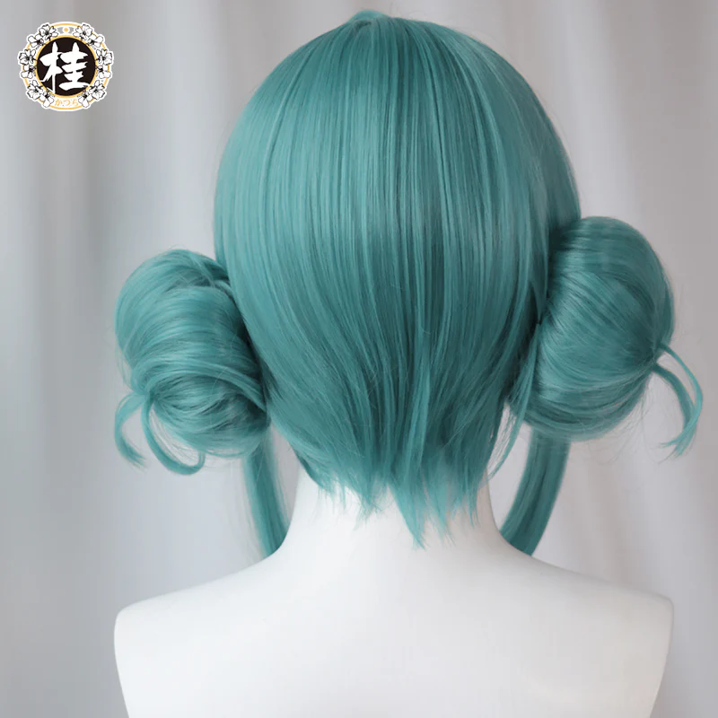【Pre-sale】Uwowo Cosplay V Singer Bunny Fanart. 40CM Green Cosplay Wig - Image 3