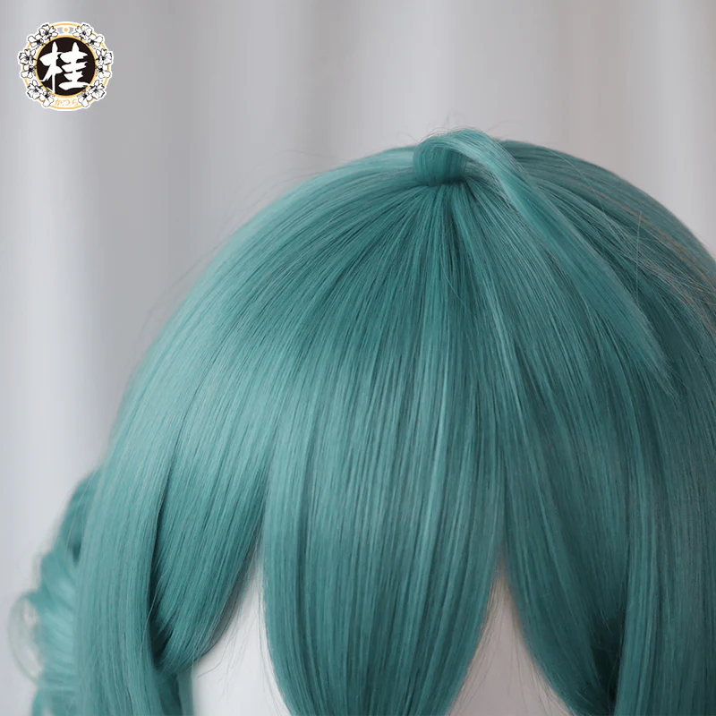 【Pre-sale】Uwowo Cosplay V Singer Bunny Fanart. 40CM Green Cosplay Wig - Image 4